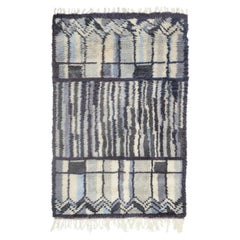 Scandinavian designer. Rya carpet in wool with graphic pattern, 1960s/70s