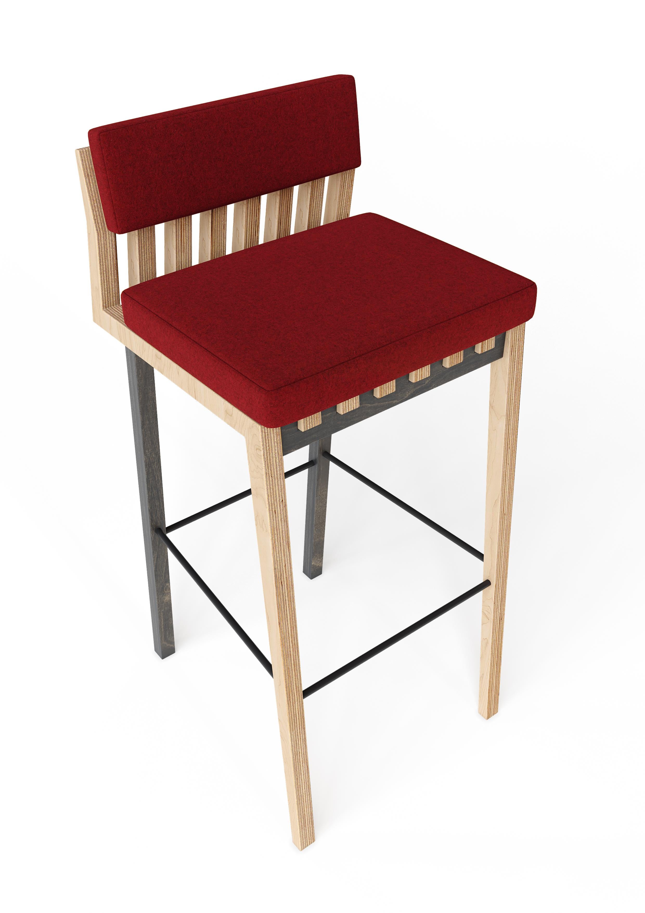 Scandinavian Designer Stool Bar Chair For Sale 1