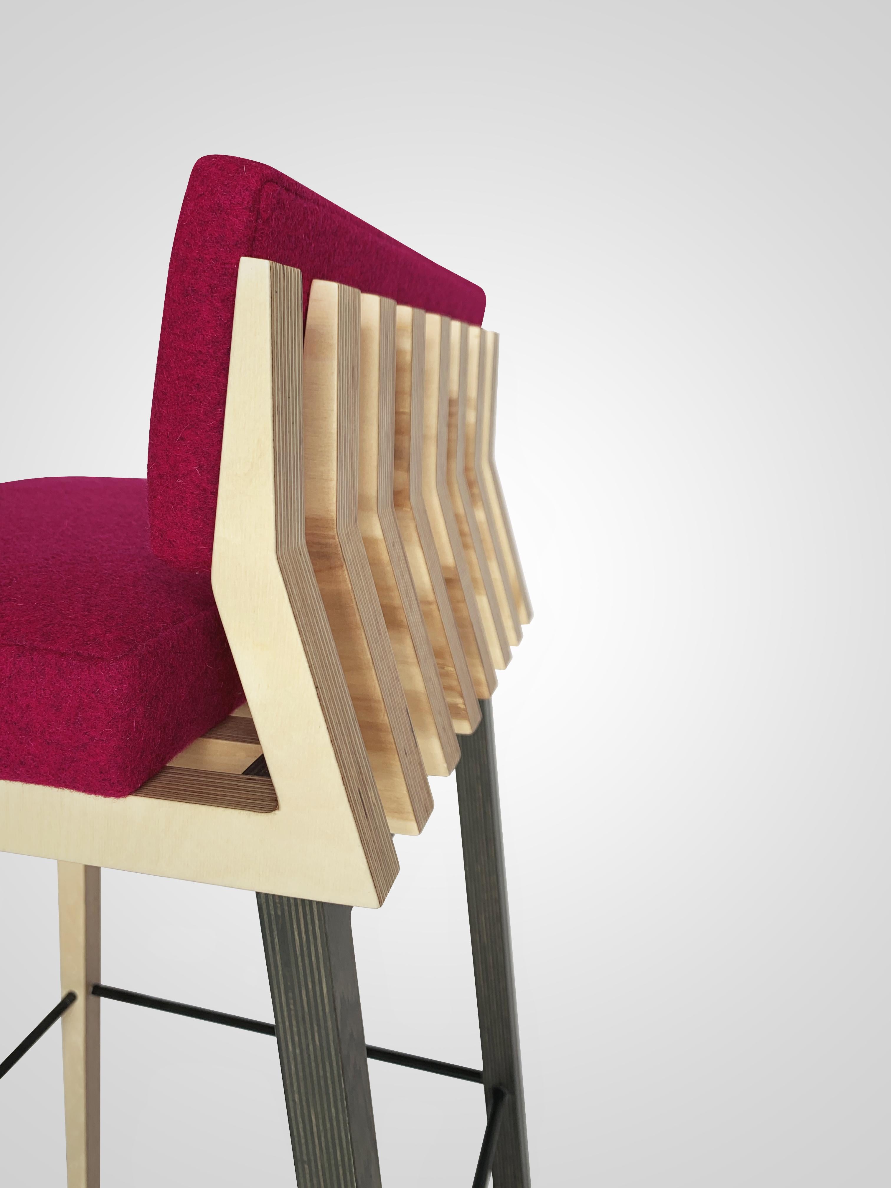 Scandinavian Designer Stool Bar Chair For Sale 5