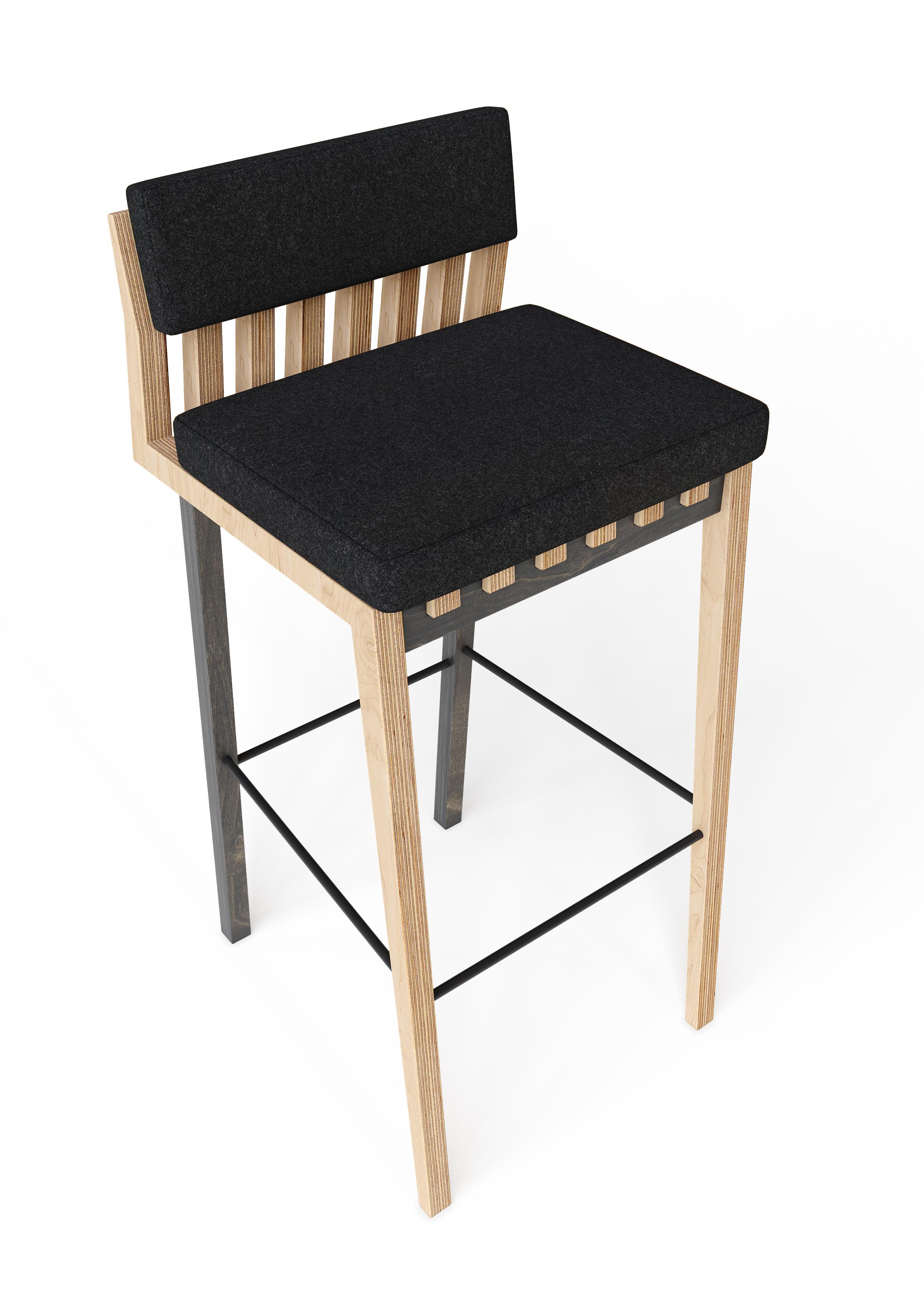 Scandinavian Modern Scandinavian Designer Stool Bar Chair For Sale