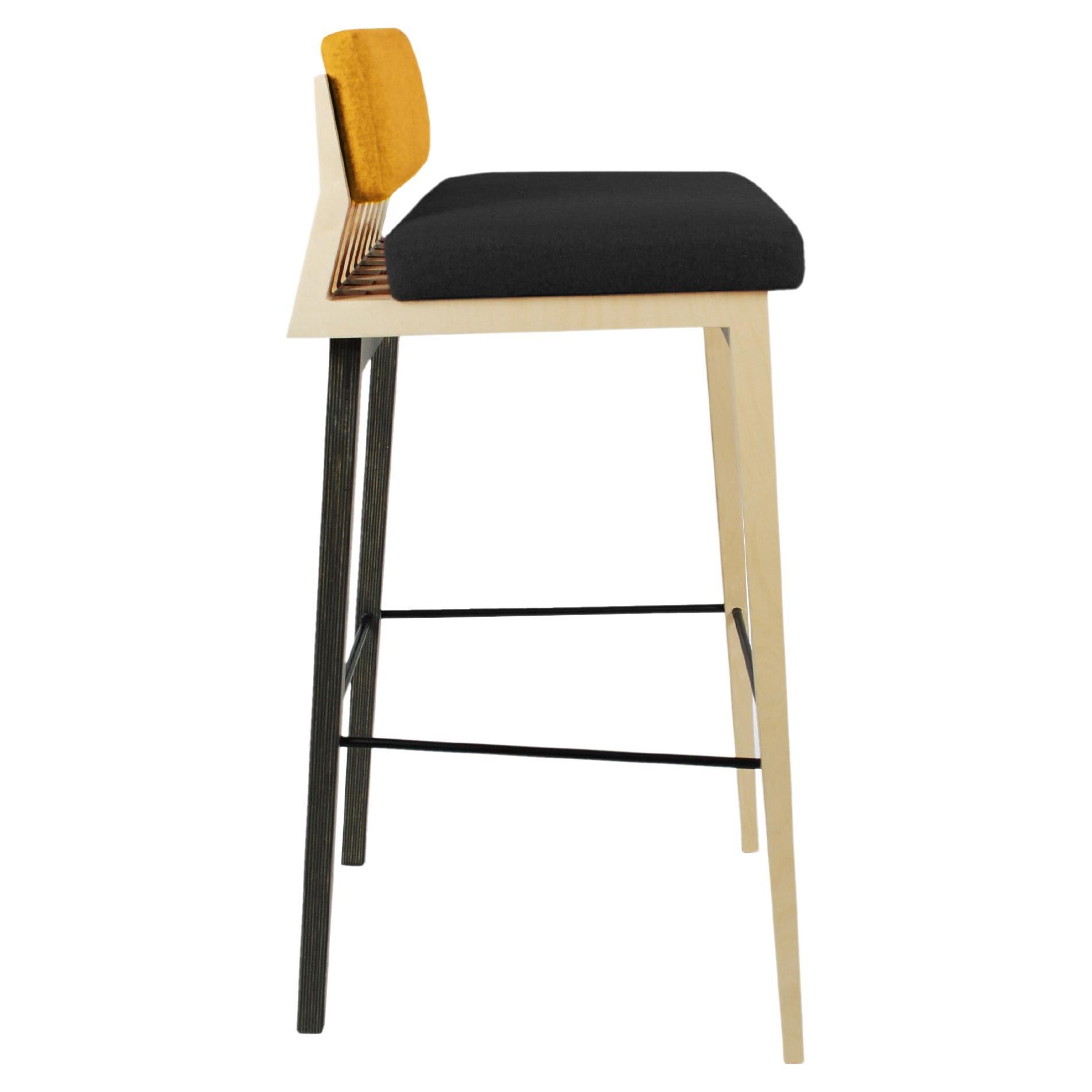 Scandinavian Designer Stool Bar Chair For Sale
