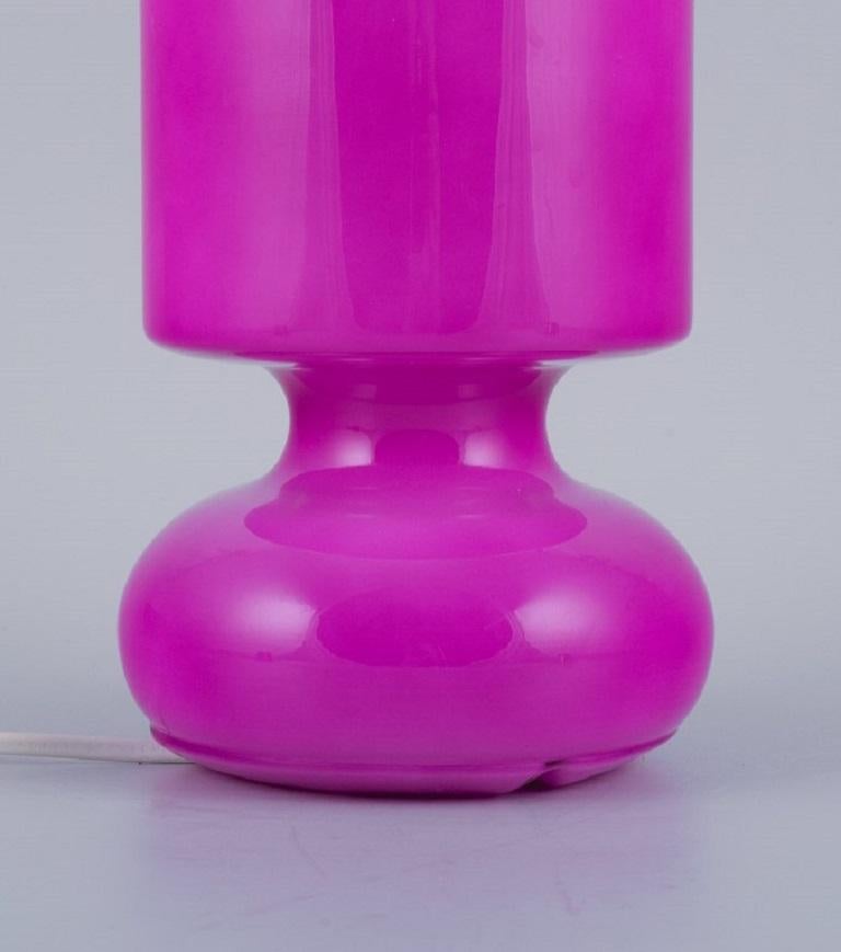 Scandinavian Designer, Table Lamp in Pink Glass, Late 1900s For Sale at