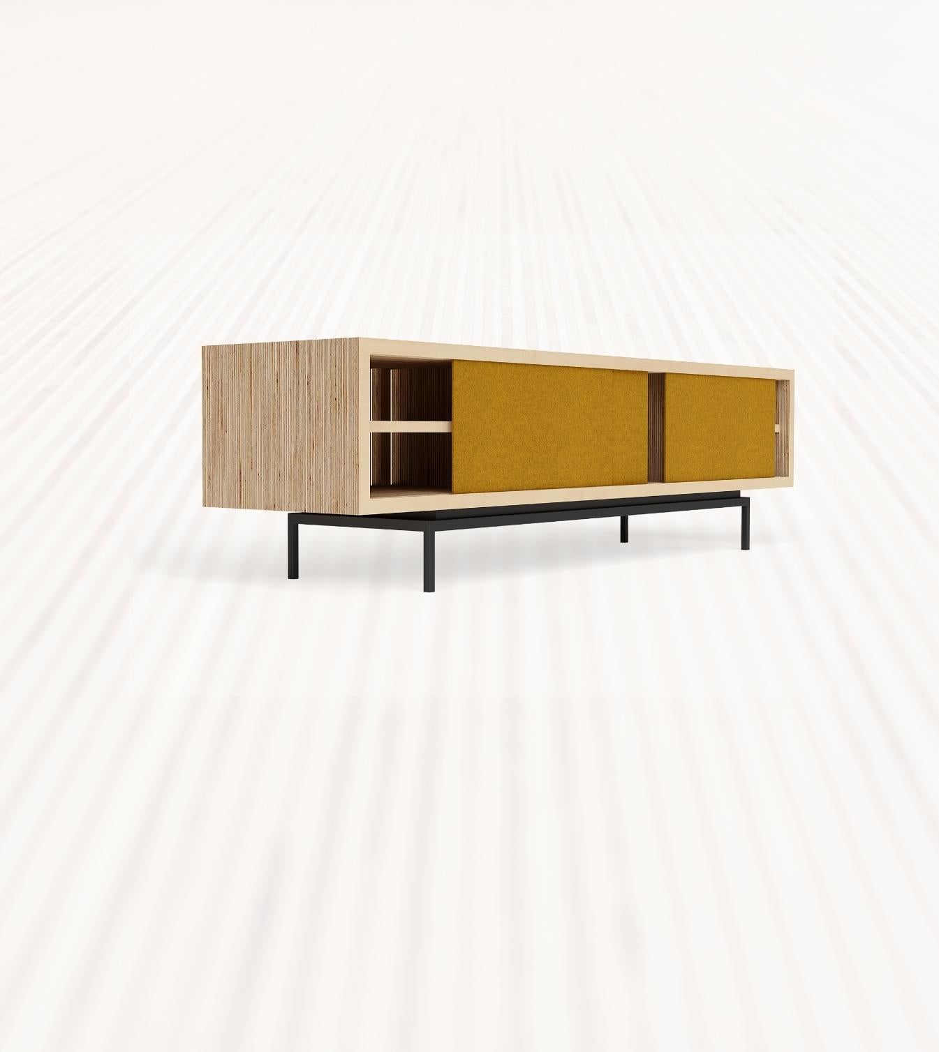 Birch Scandinavian Designer TV Sideboard For Sale