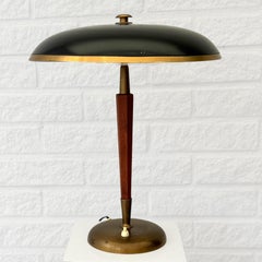 Lámpara de escritorio escandinava, modelo 8453, de Boréns, de latón y teca, Suecia, década de 1940