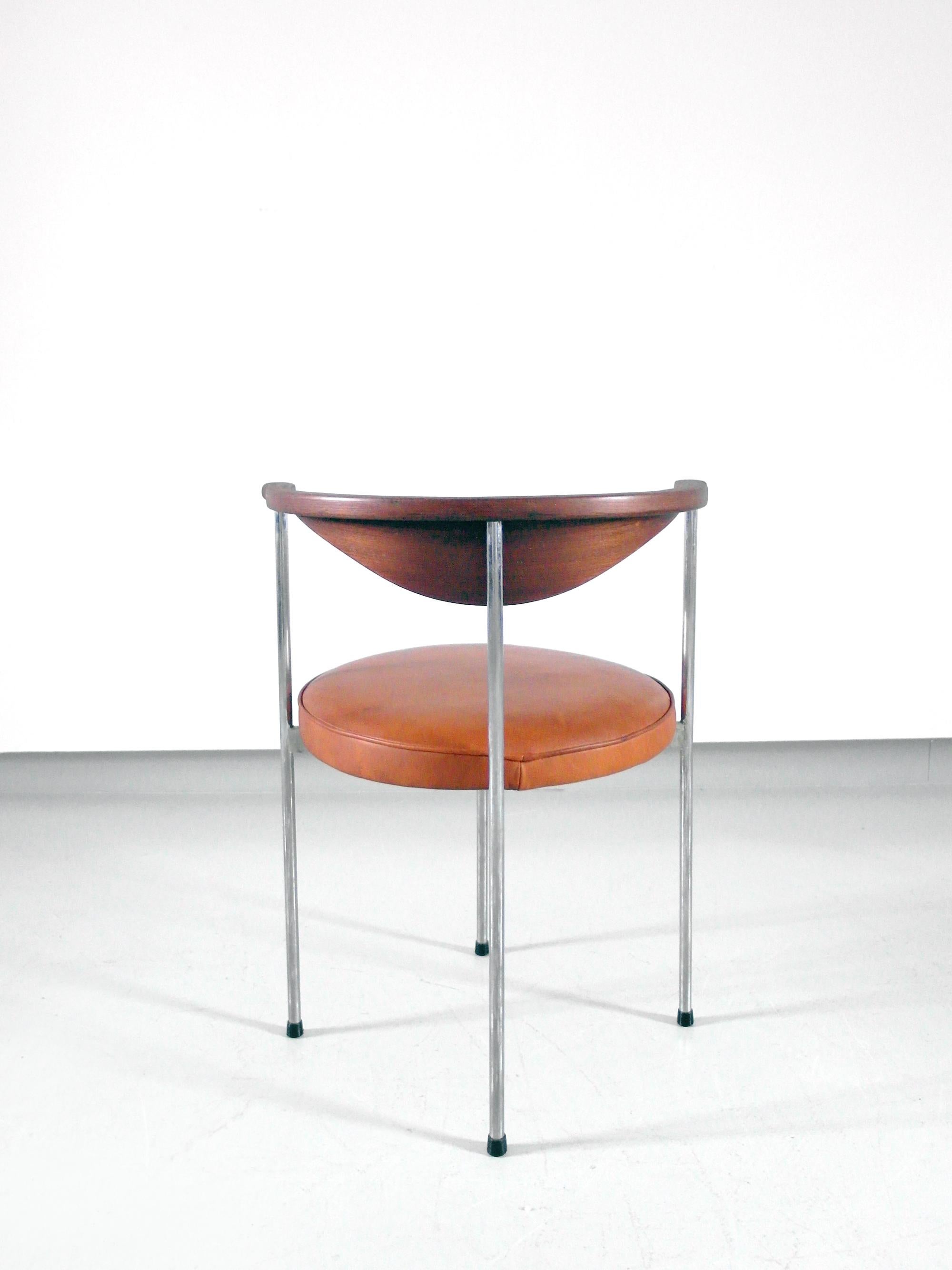 Scandinavian Desk Side Chair by Frederik Sieck for Fritz Hansen, Denmark, 1964 (Moderne der Mitte des Jahrhunderts)