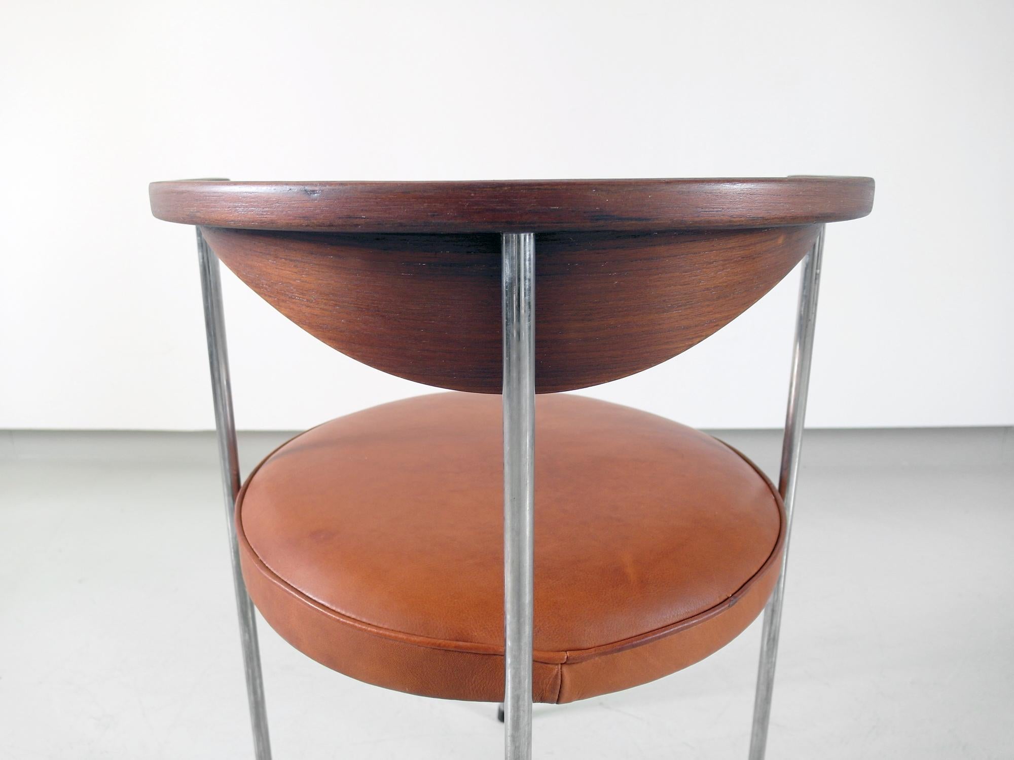 Scandinavian Desk Side Chair by Frederik Sieck for Fritz Hansen, Denmark, 1964 (Dänisch)
