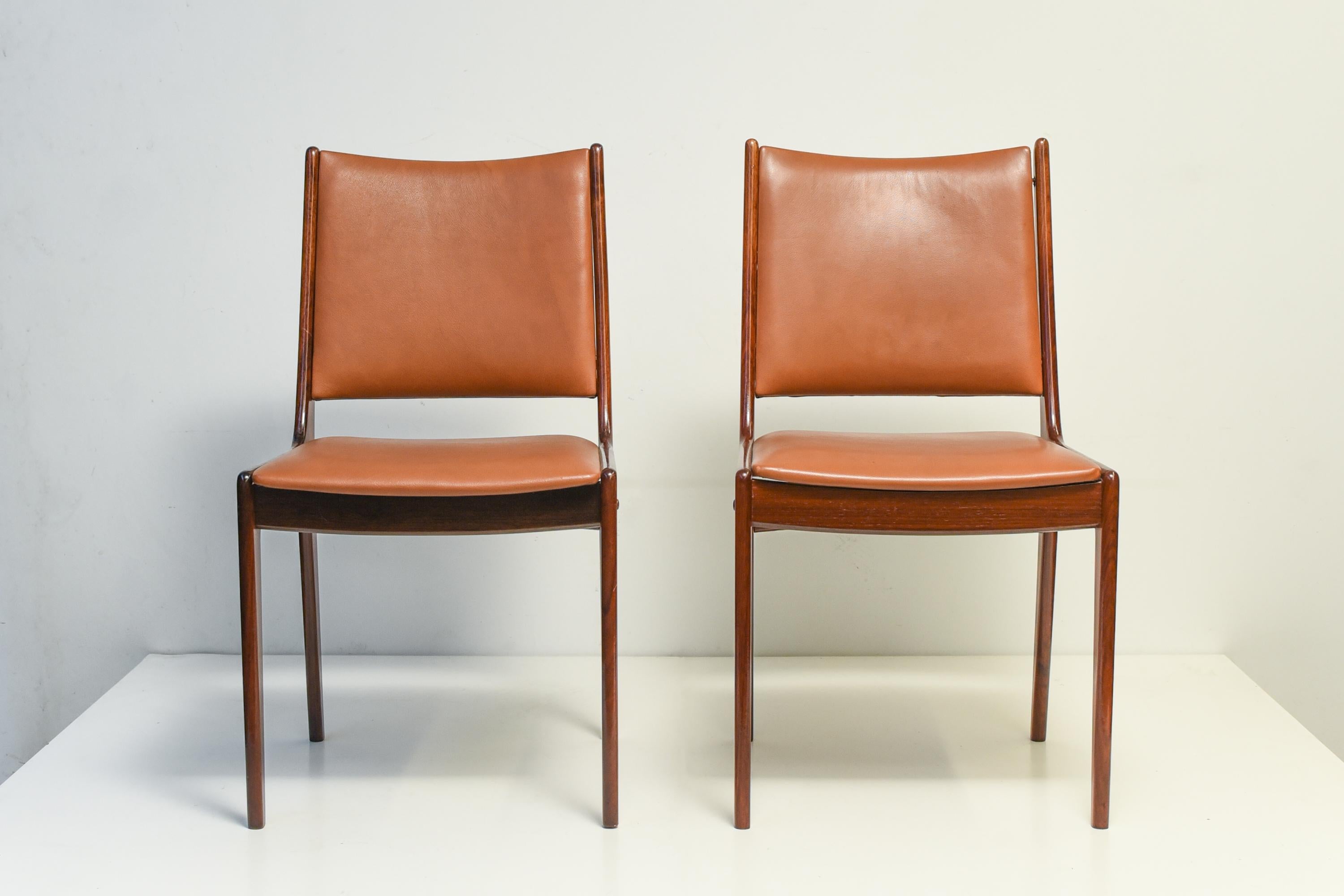 Scandinavian Modern Mid Century Scandinavian Dining rosewood, Chairs, 1960s