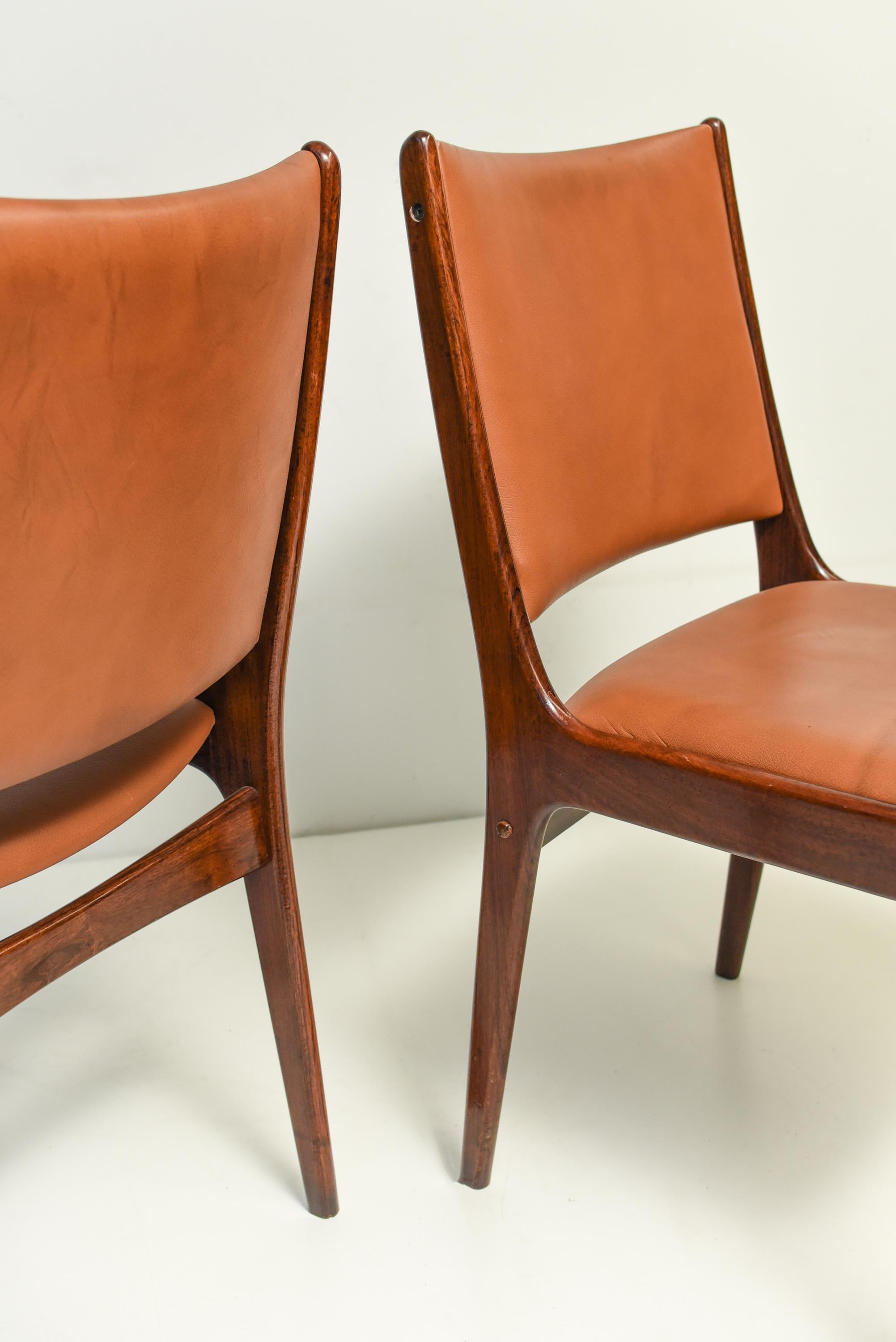 Mid-20th Century Mid Century Scandinavian Dining rosewood, Chairs, 1960s