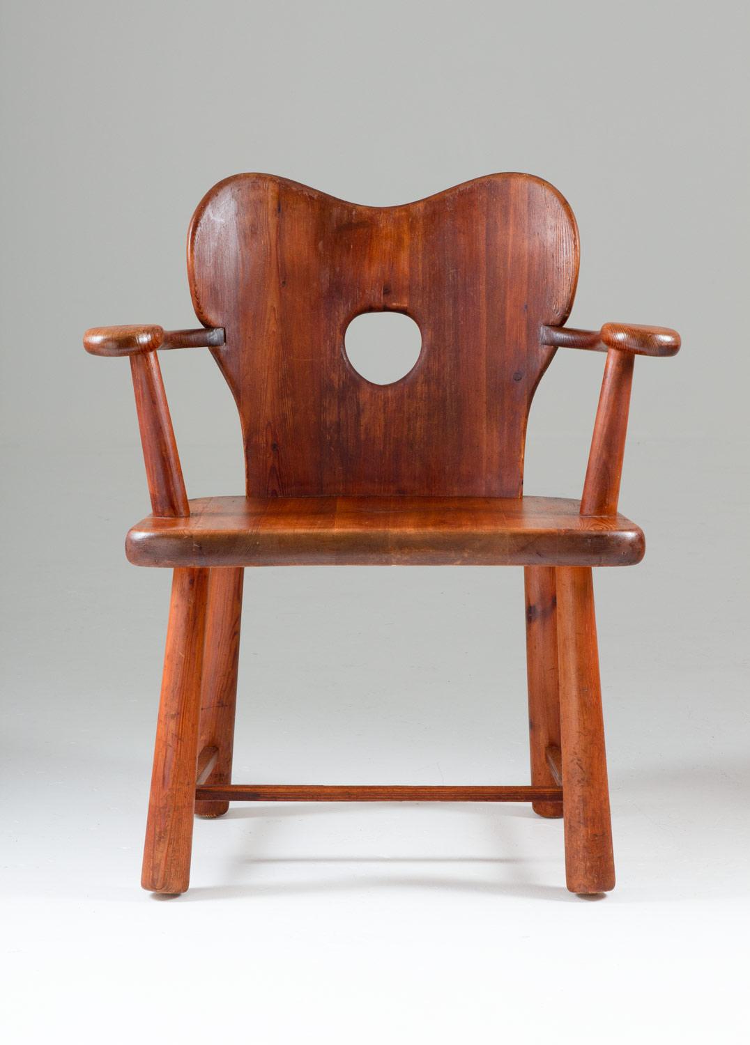 Scandinavian Dining Chairs in Pine by Bo Fjaestad, 1930s 5