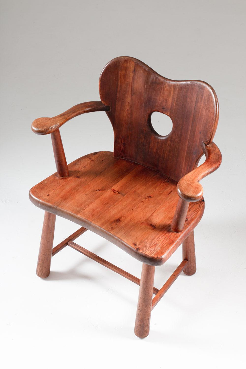 Scandinavian Dining Chairs in Pine by Bo Fjaestad, 1930s 6