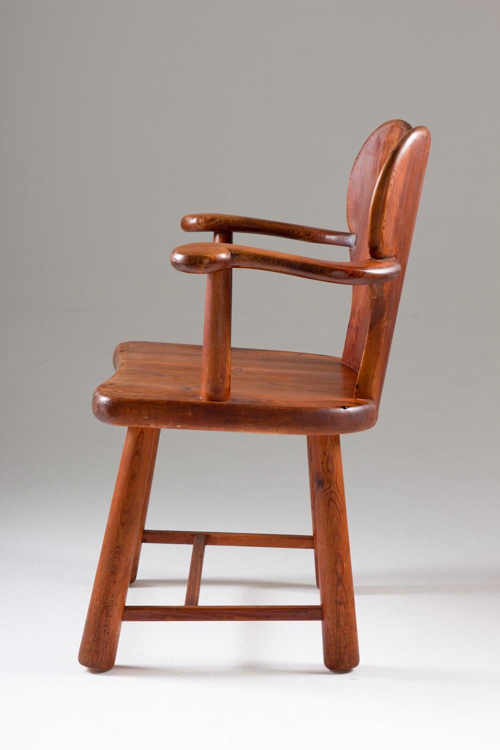 Scandinavian Dining Chairs in Pine by Bo Fjaestad, 1930s 7