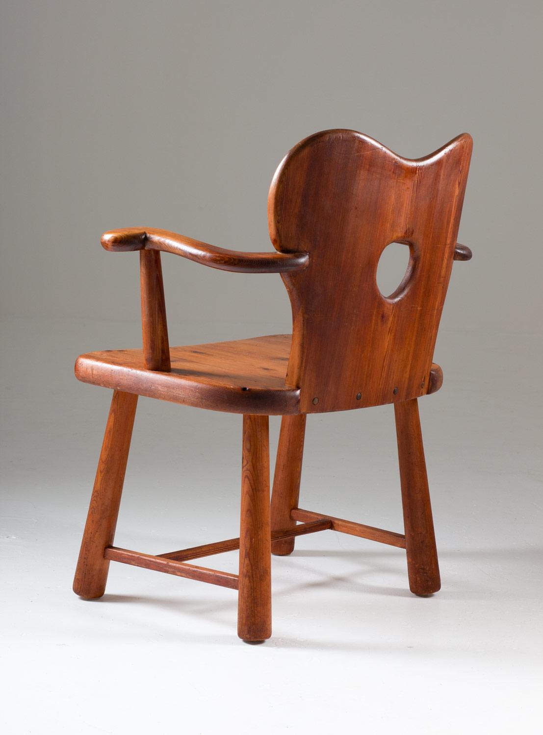 Scandinavian Dining Chairs in Pine by Bo Fjaestad, 1930s 8