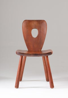 Scandinavian Dining Chairs in Pine by Bo Fjaestad, 1930s