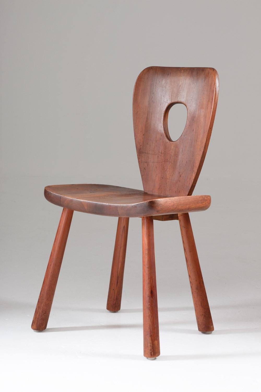 Scandinavian Modern Scandinavian Dining Chairs in Pine by Bo Fjaestad, 1930s
