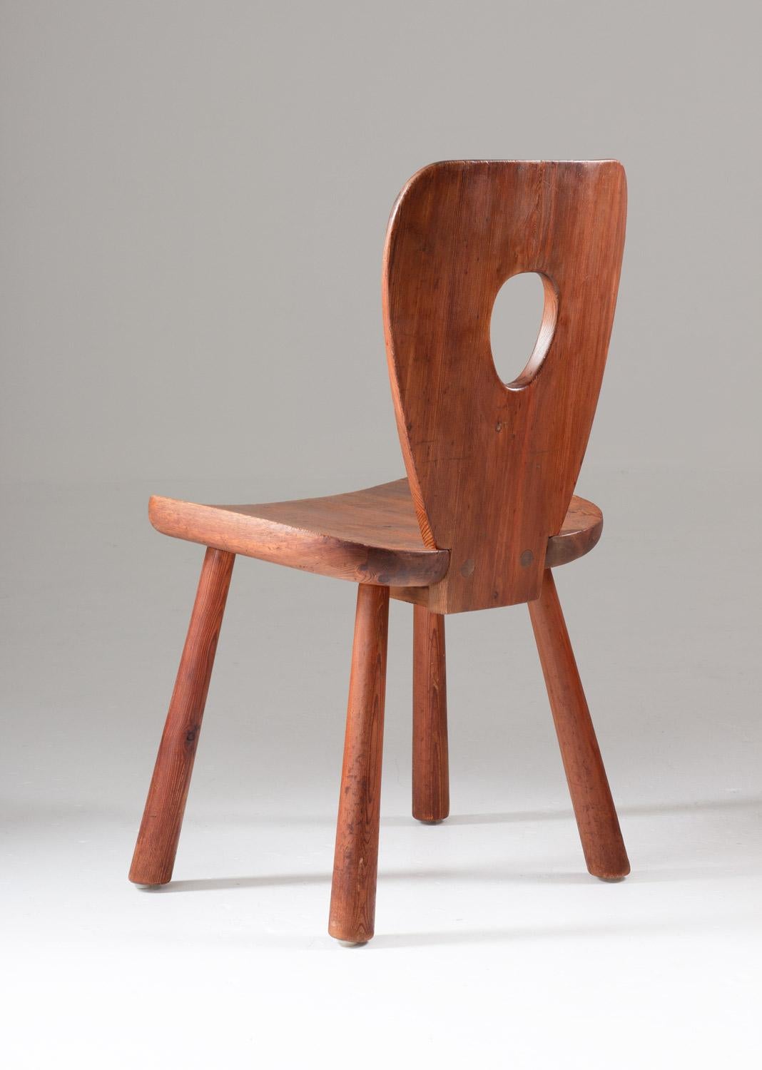 20th Century Scandinavian Dining Chairs in Pine by Bo Fjaestad, 1930s