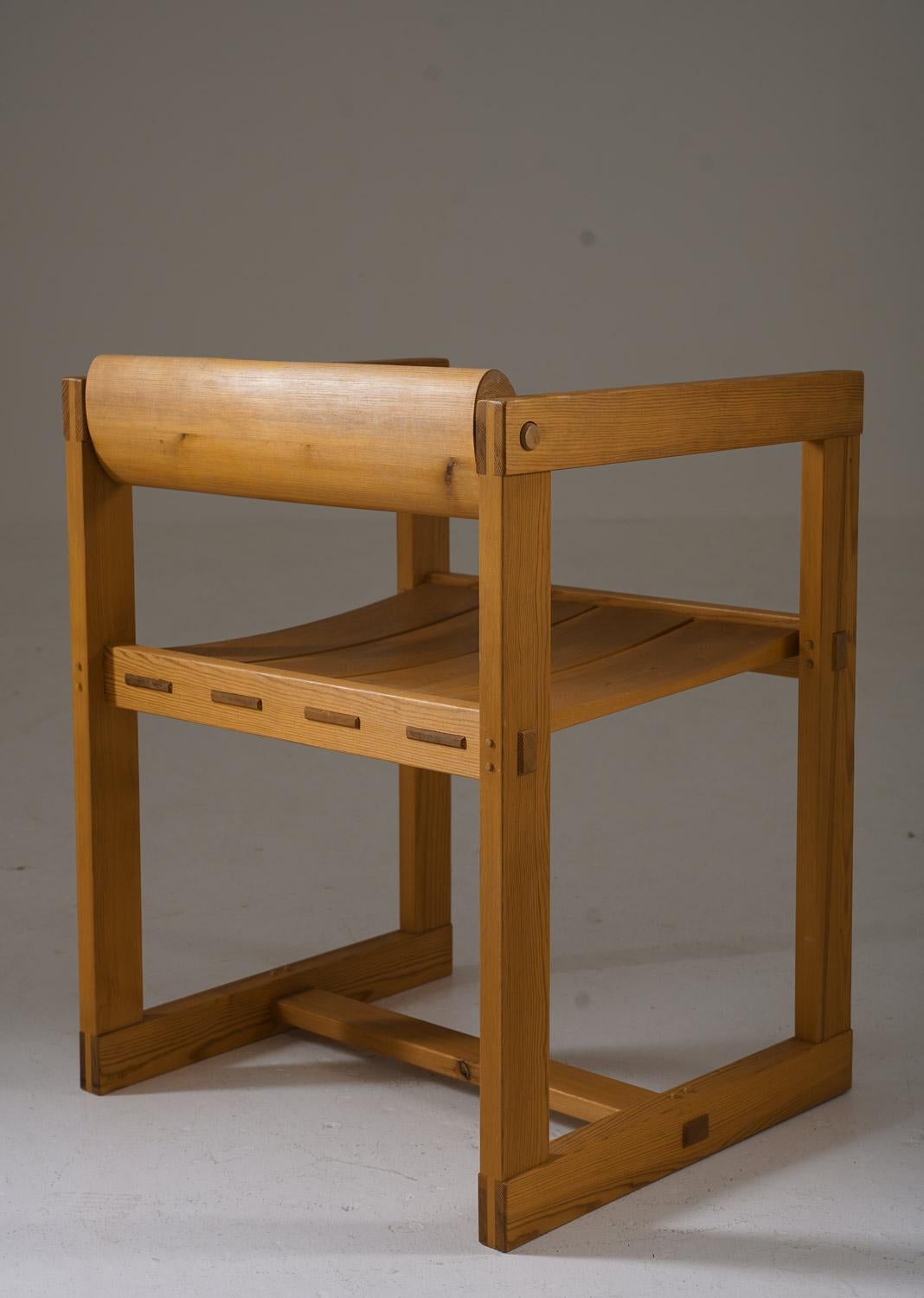 Mid-Century moderno Sedie da pranzo scandinave in pino, modello 