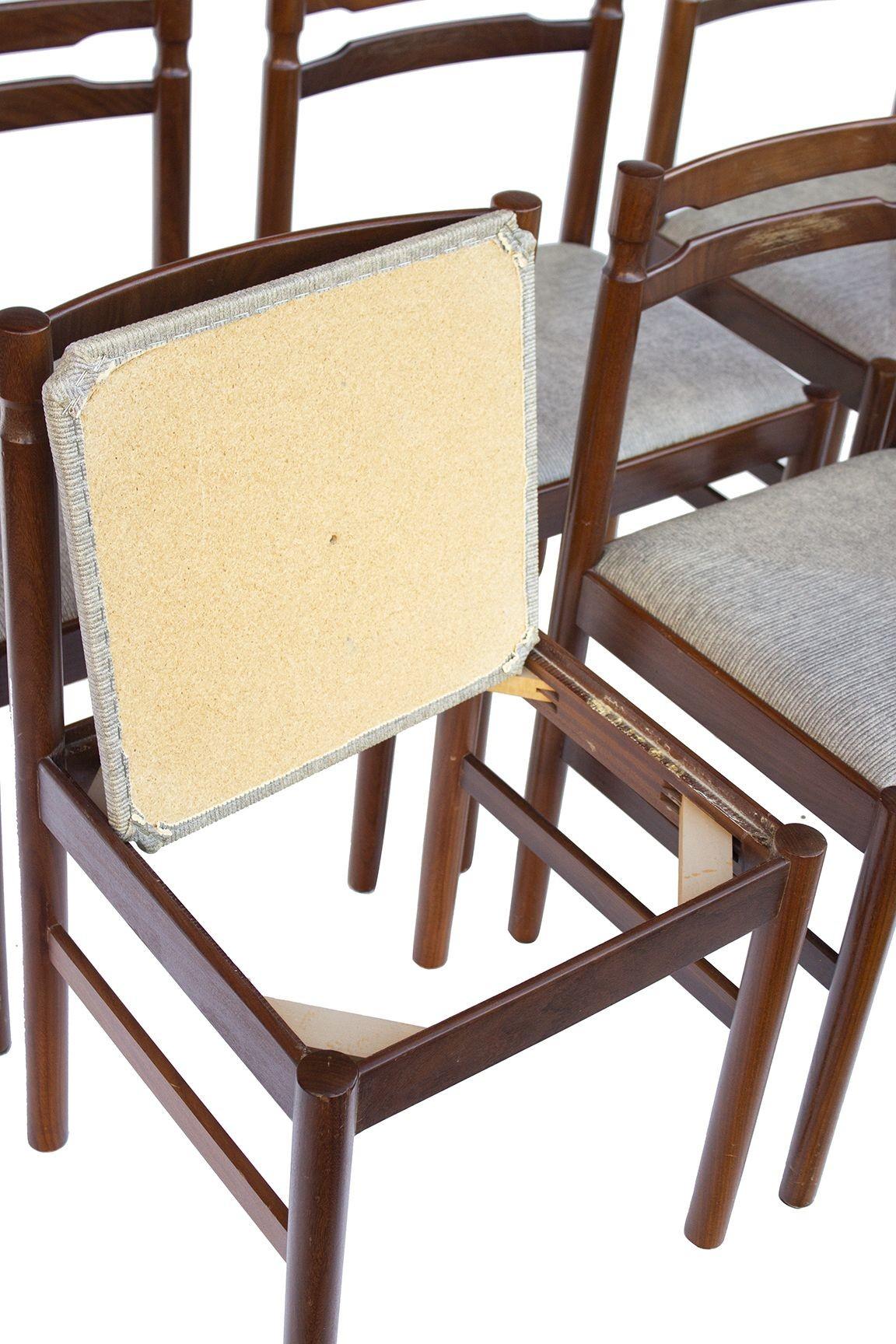 Scandinavian Dining Chairs, S/6 In Good Condition For Sale In Grand Rapids, MI