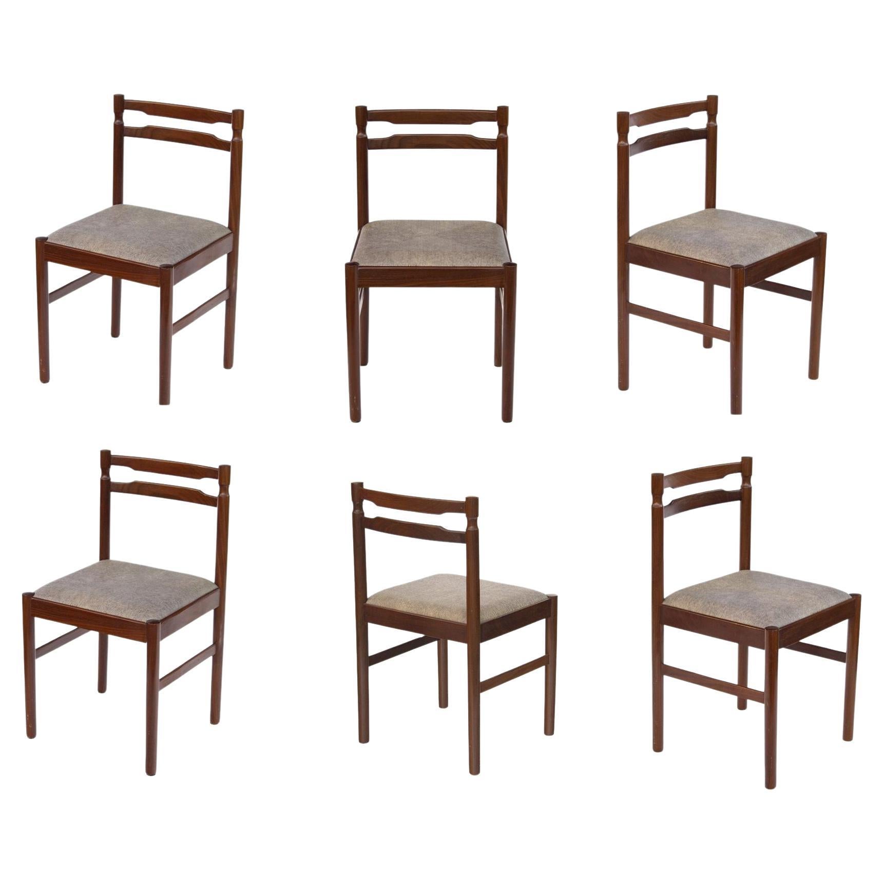 Scandinavian Dining Chairs, S/6 For Sale