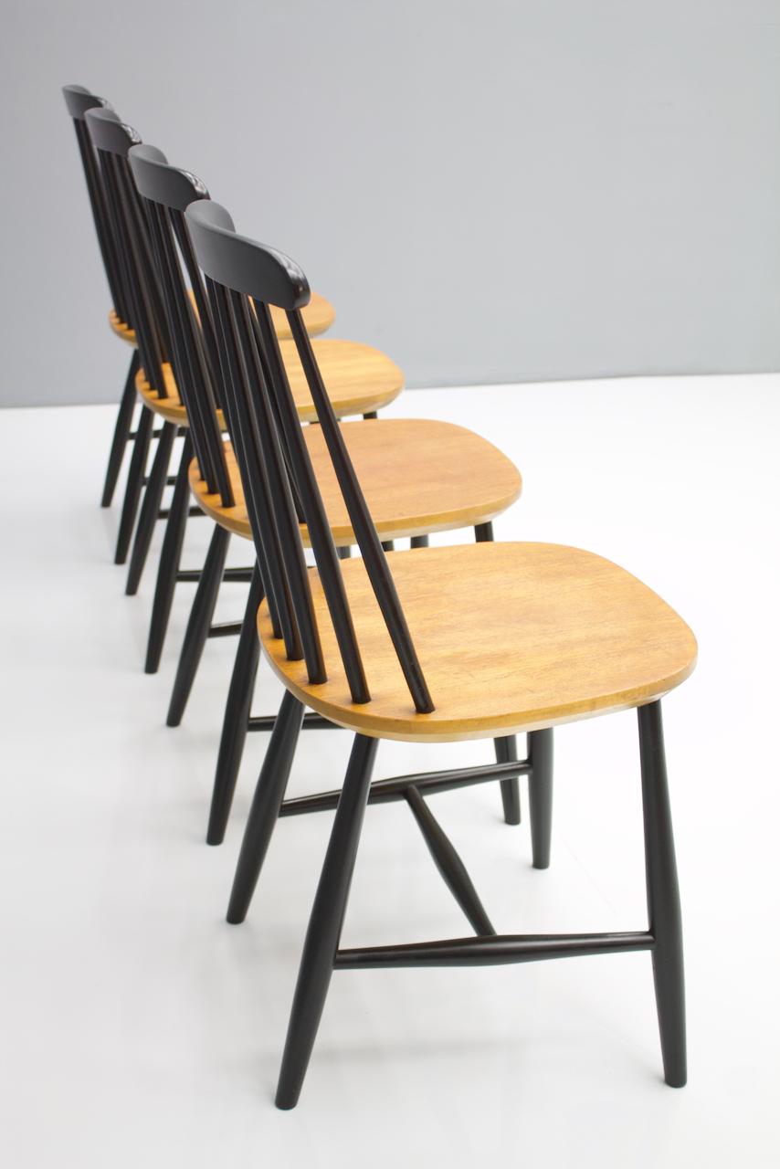 Scandinavian Modern Scandinavian Dining Wood Chairs by Nesto Sweden, 1950s For Sale