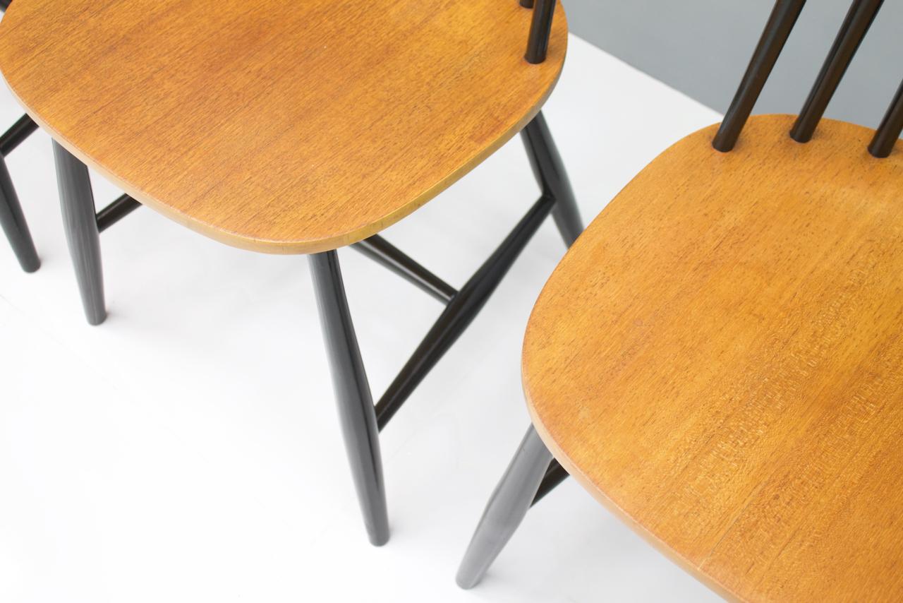 Scandinavian Dining Wood Chairs by Nesto Sweden, 1950s For Sale 1
