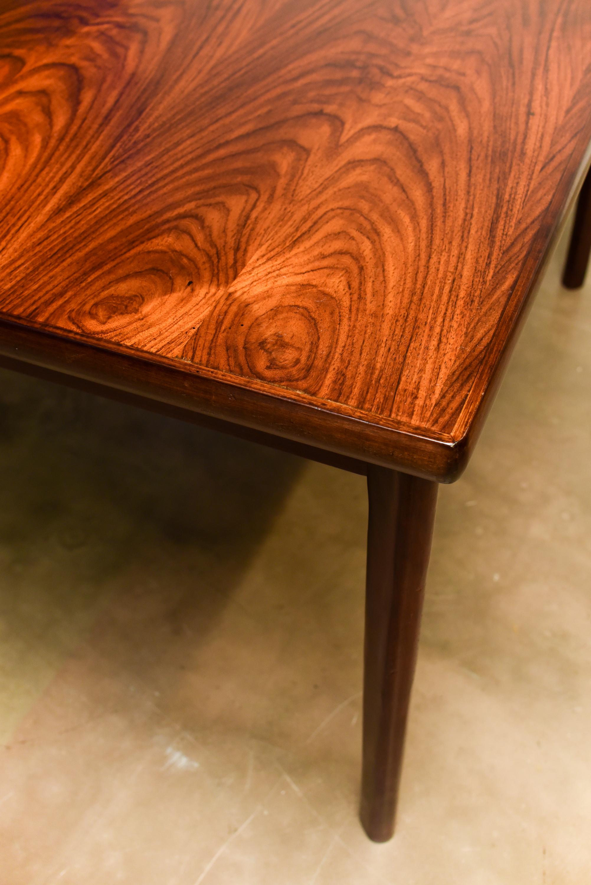 Mid Century Rosewood Scandinavian dining table, 1963.