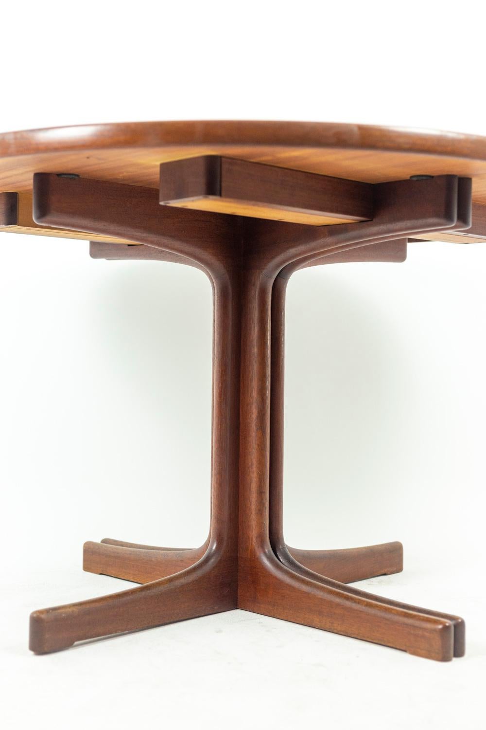 Late 20th Century Scandinavian Dining Table in Teak, 1970s For Sale