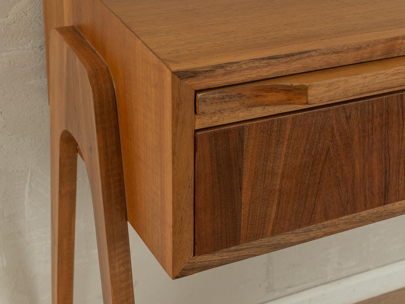 Walnut Scandinavian Dressing Table, 1950s For Sale