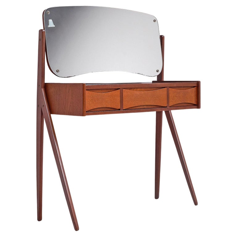 dressing table scandinavian design Hand Painted Mango Wood Dressing Table | Scandinavian Style Vanity