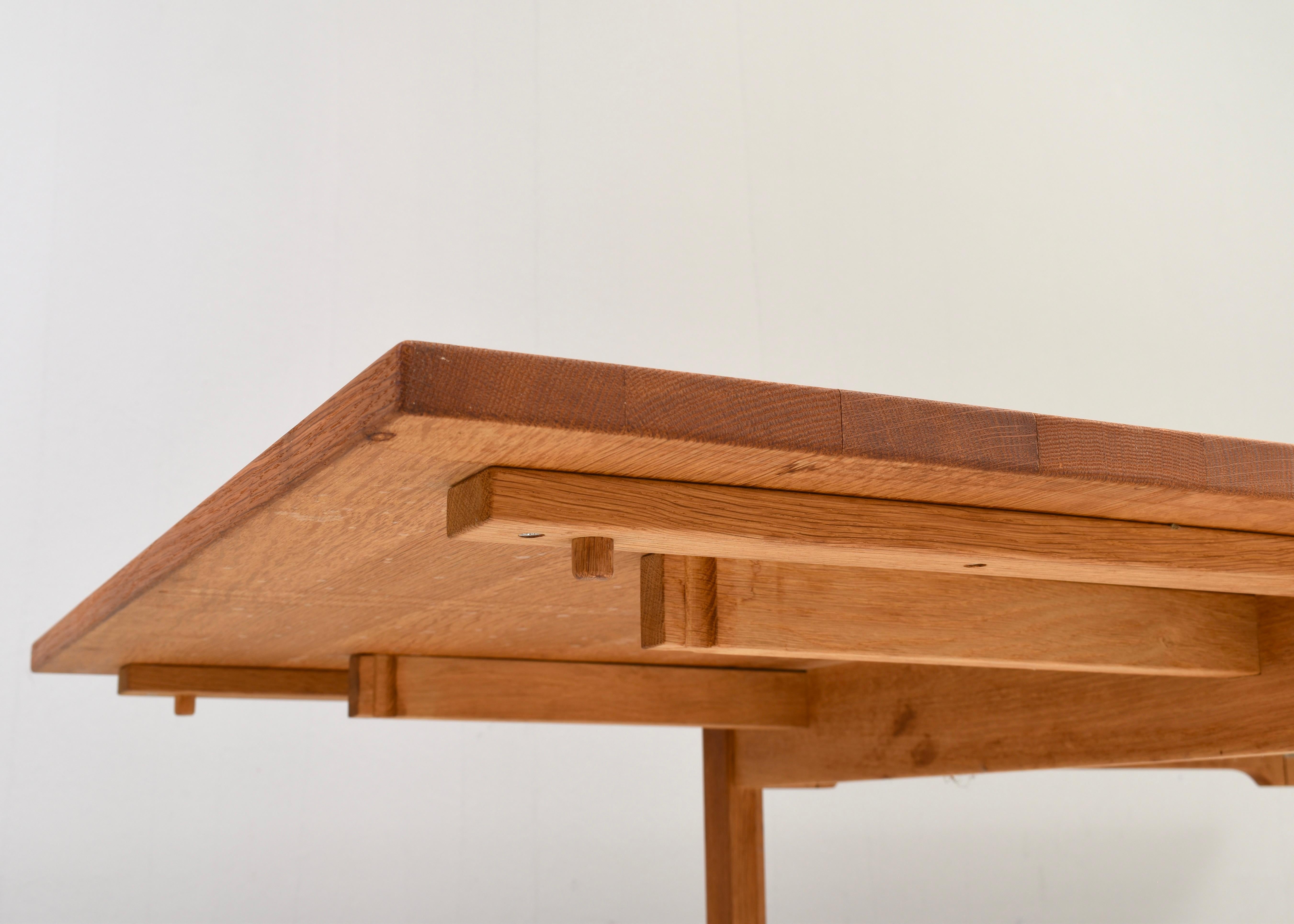 Scandinavian drop leaf dining table in solid Oak, Scandinavia - circa 1970-80 For Sale 5
