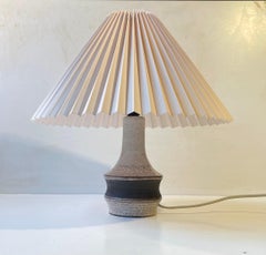 Scandinavian Dusty Glazed Stoneware Table Lamp, 1970s