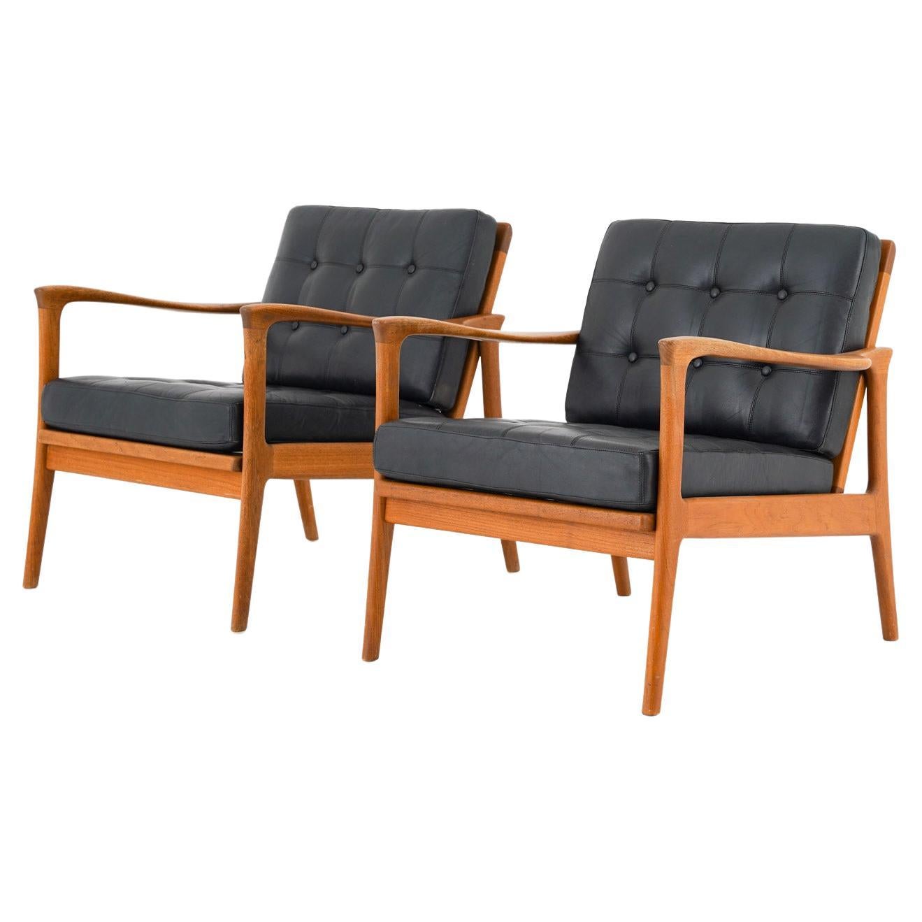 Scandinavian Easy Chairs "Böja" by Carl-Erik Johansson for Bejra Möbel