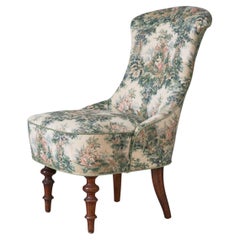Scandinavian "Emma" Slipper Chair in Sanderson Textile, Early 20th Century