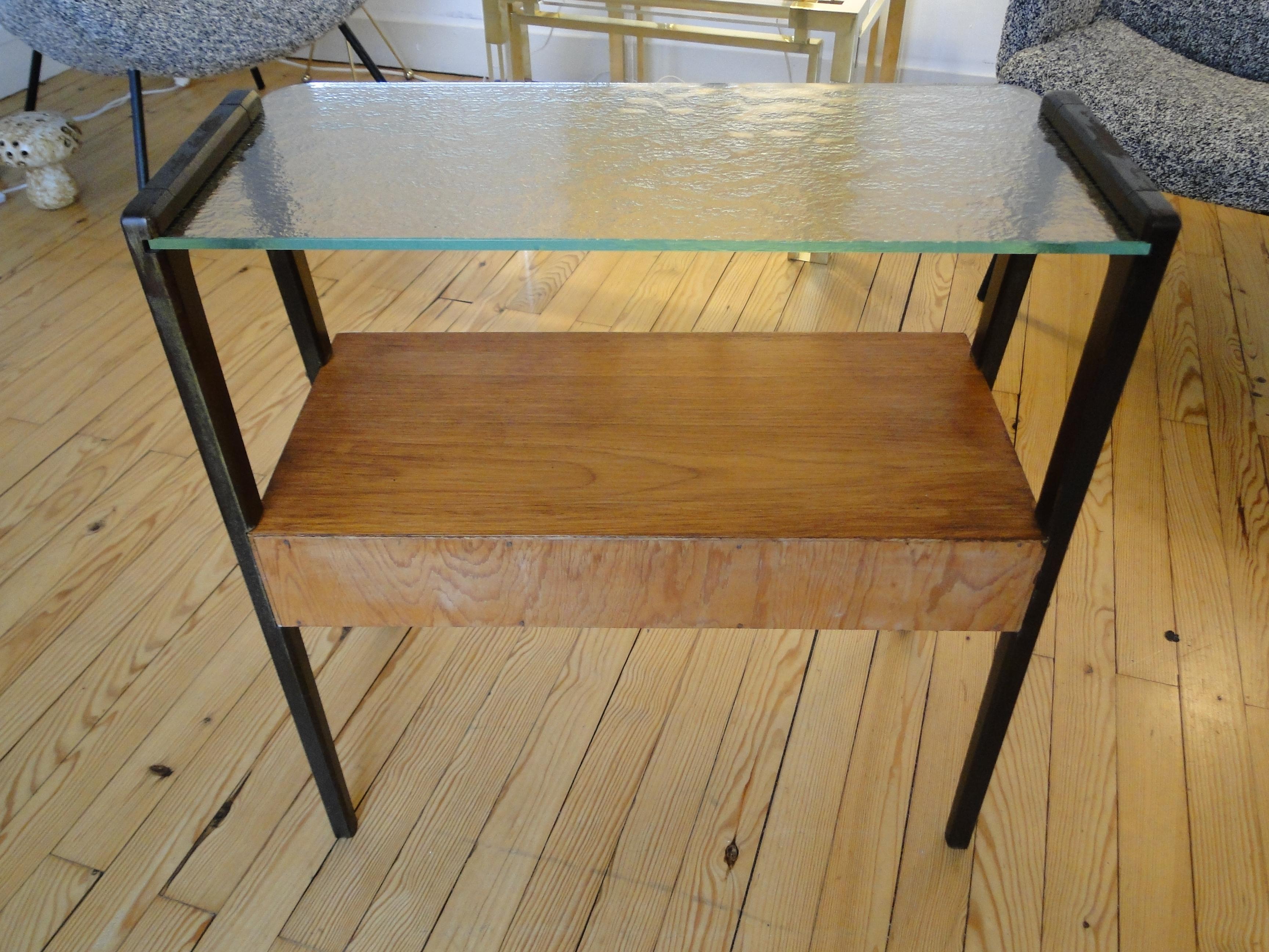 Scandinavian Entrance or Apoint Furniture in Teak Table Side Table Bedside  In Good Condition In Lège Cap Ferret, FR