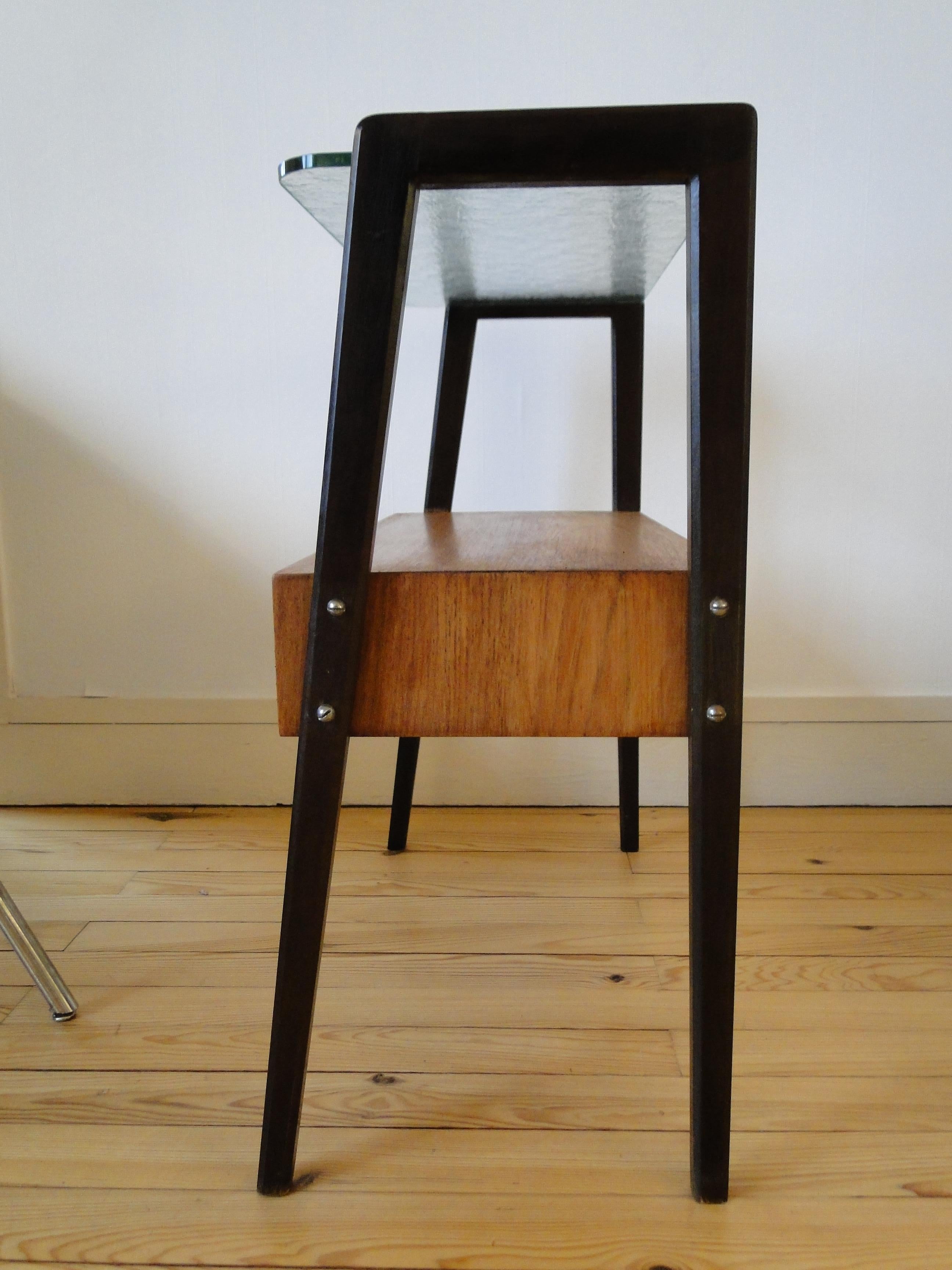 20th Century Scandinavian Entrance or Apoint Furniture in Teak Table Side Table Bedside 