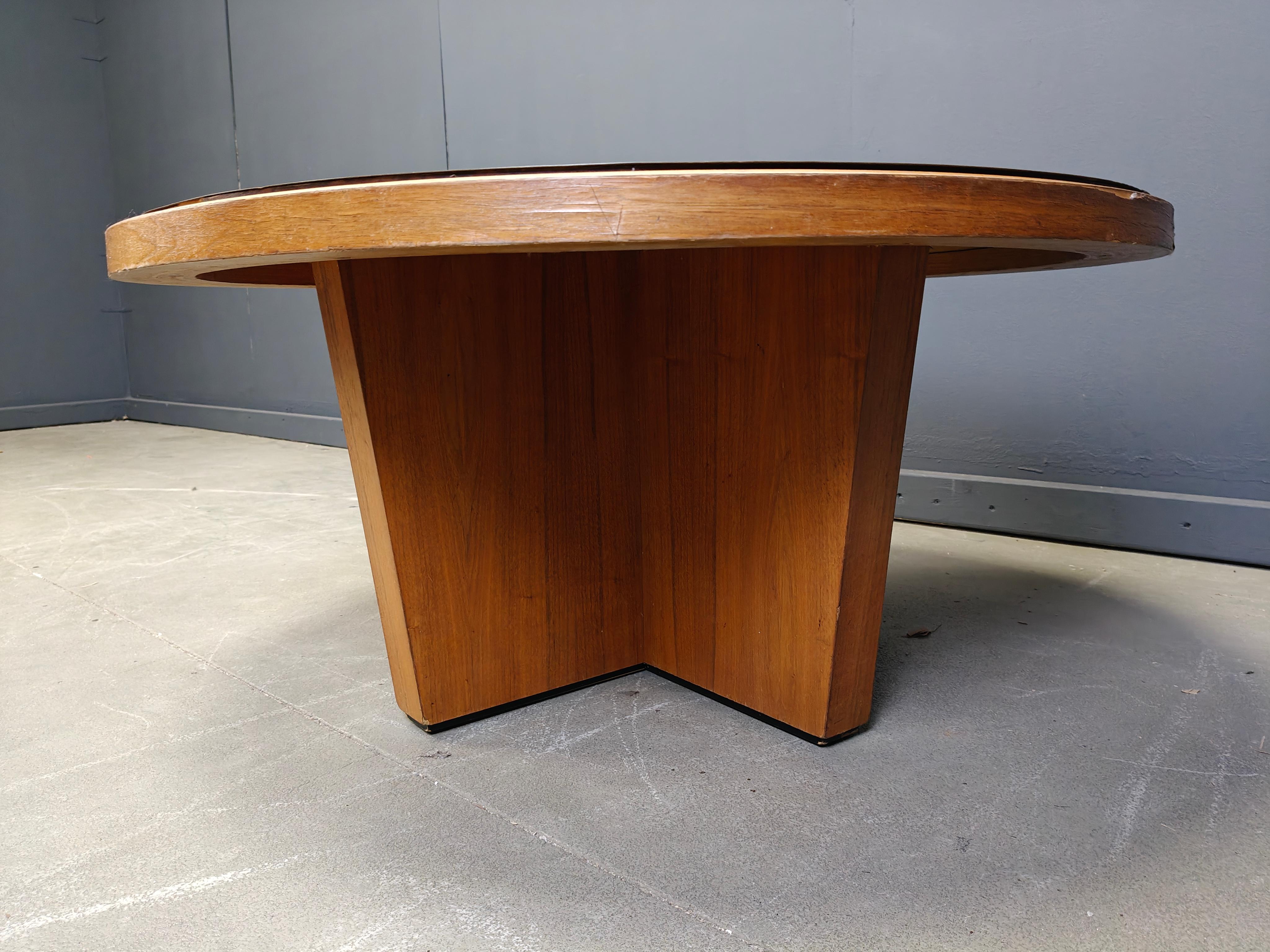 Danish Scandinavian etched brass coffee table, 1960s For Sale