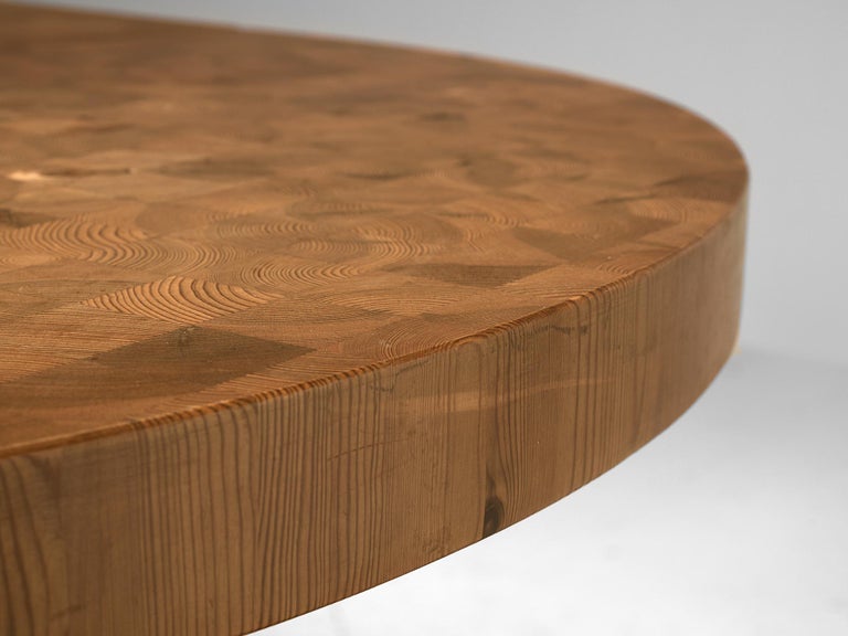 Scandinavian Extendable Pine EndGrain Table For Sale at 1stDibs