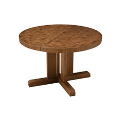Scandinavian Extendable Pine End-Grain Table