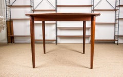 Scandinavian Extendable Teak Square Dining Table, Alf Aarseth for Gustav Bahus