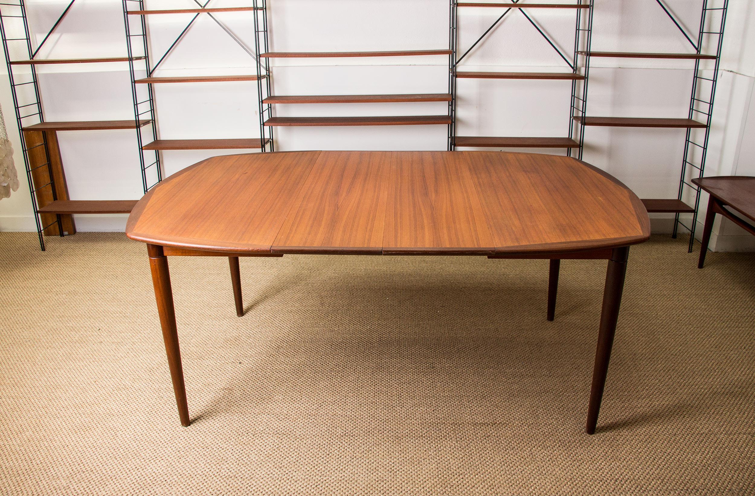 Scandinavian Extendable Teak Square Dining Table, Alf Aarseth for Gustav Bahus 2