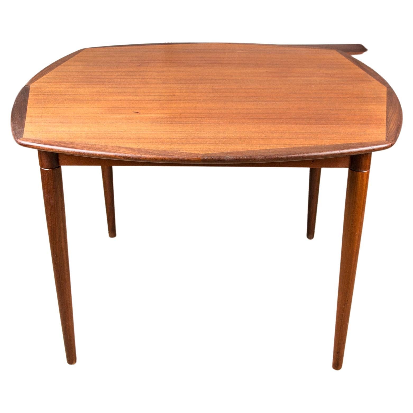 Scandinavian Extendable Teak Square Dining Table, Alf Aarseth for Gustav Bahus