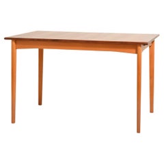Scandinavian Extendable Teak Table with Pull-Out Wing