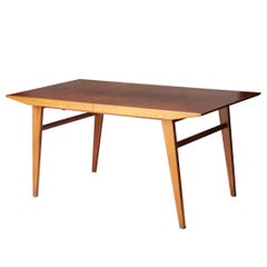 Scandinavian Extensible Rectangular Teak Oak German Dinning Table, Germany, 1960