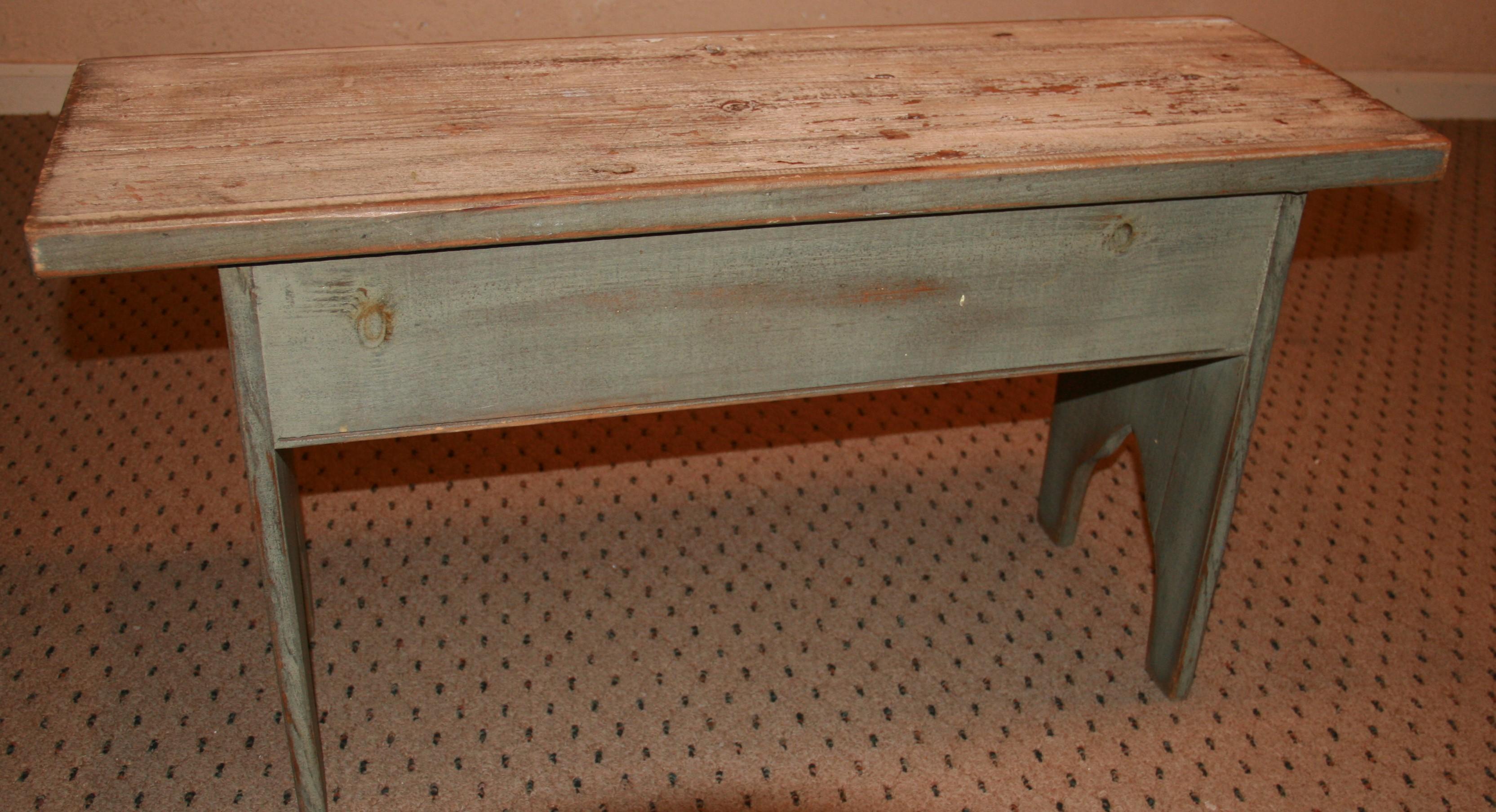 Hardwood Scandinavian Farm House Wood Bench 1950's For Sale