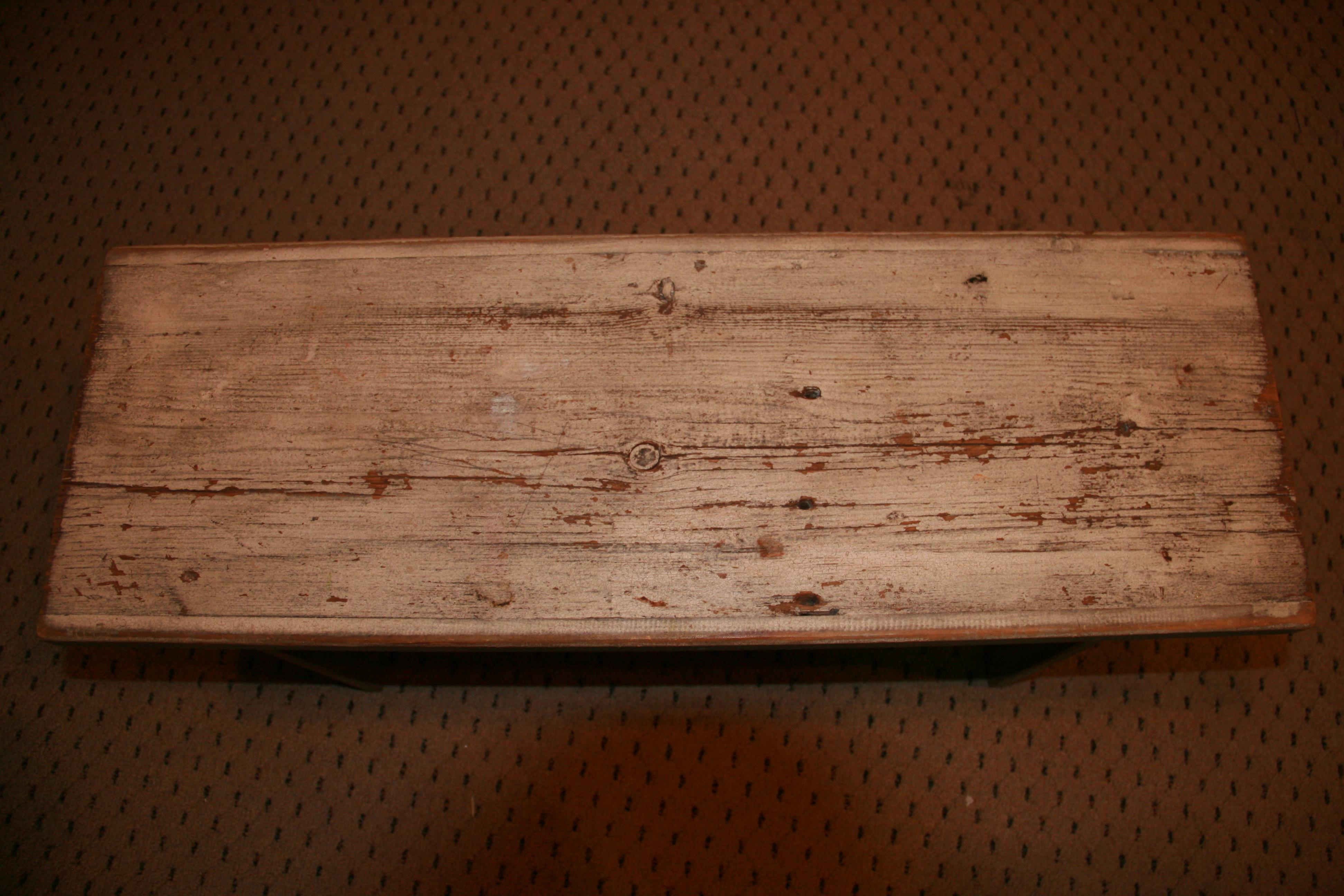 Scandinavian Farm House Wood Bench 1950's For Sale 3