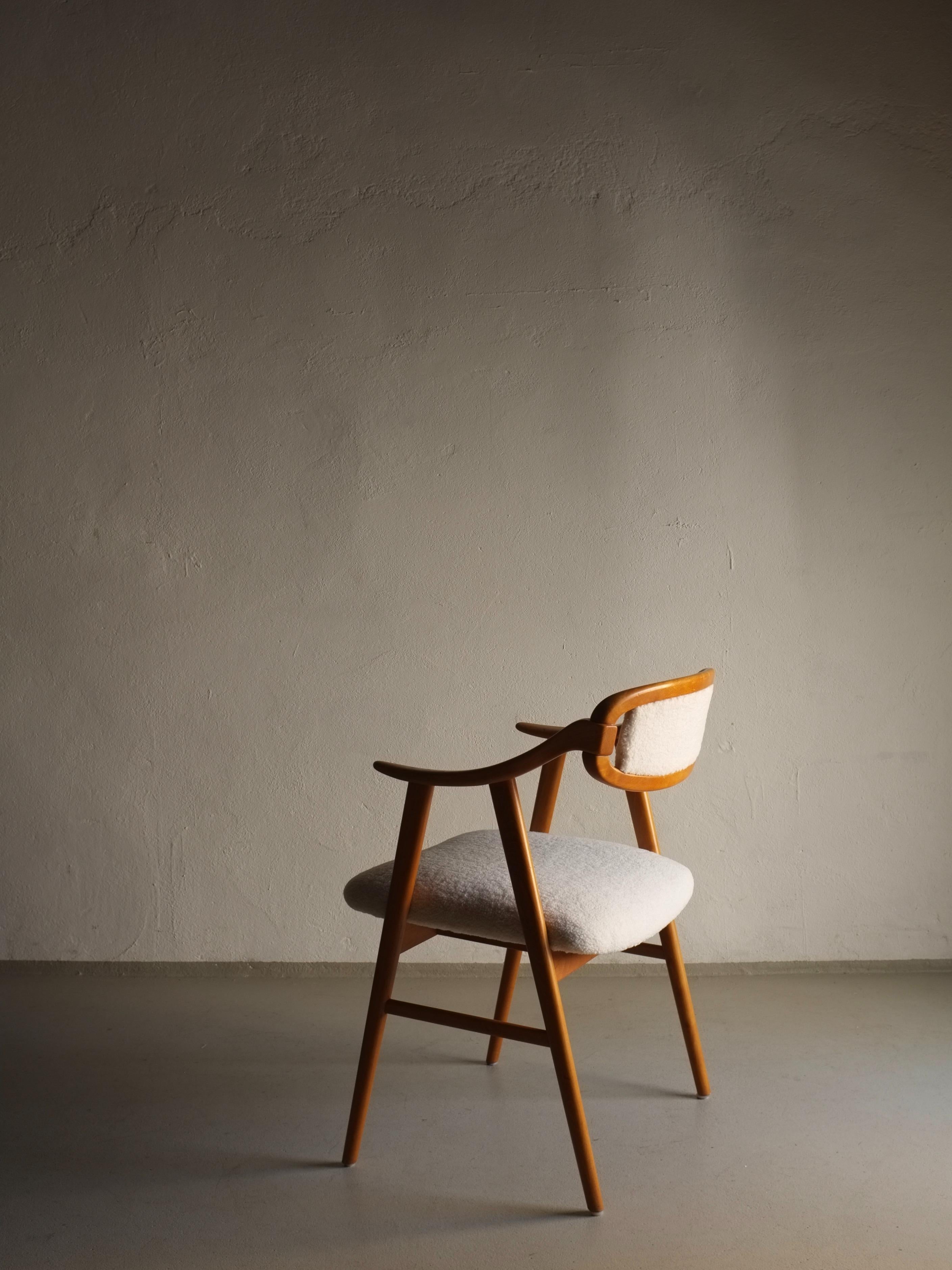 Scandinavian Modern Scandinavian Faux Shearling Chair 1960s For Sale
