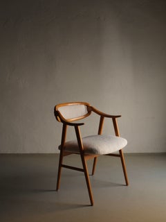 Vintage Scandinavian Faux Shearling Chair 1960s