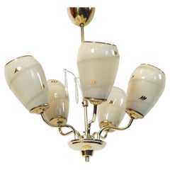 Lustre moderne scandinave/finlandais en laiton, années 1950