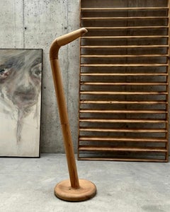 SCANDINAVIAN FLOOR LAMP IN PINE WOOD IN THE STYLE OF RAINER DAUMILLER, 1970s