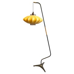 Scandinavian Floor Lamp with Cocoon Lamp Shade