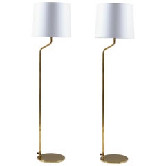Scandinavian Floor Midcentury Lamps in Brass by ÖIA, Sweden